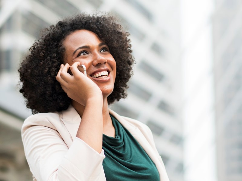 Woman on phone